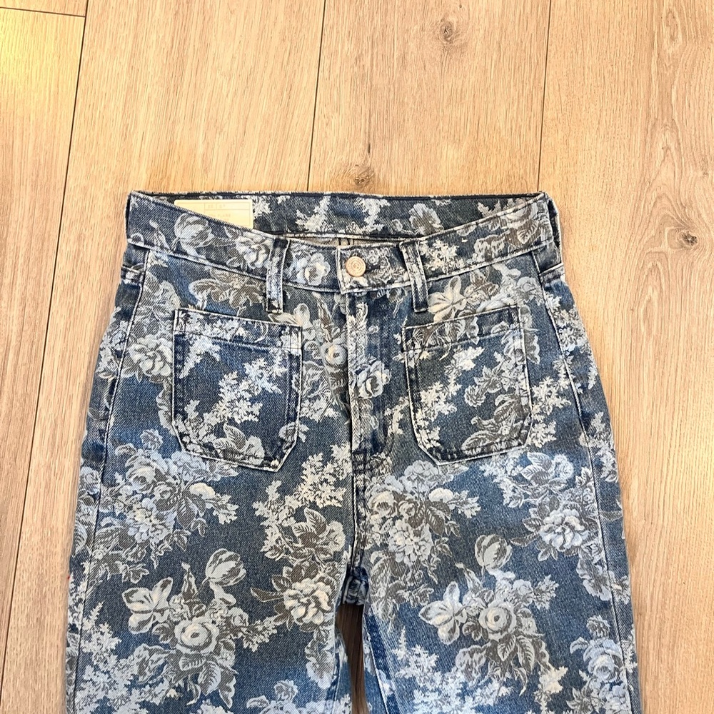 Loveshackfancy/ Gap Floral Patterned Blue Women's… - image 4